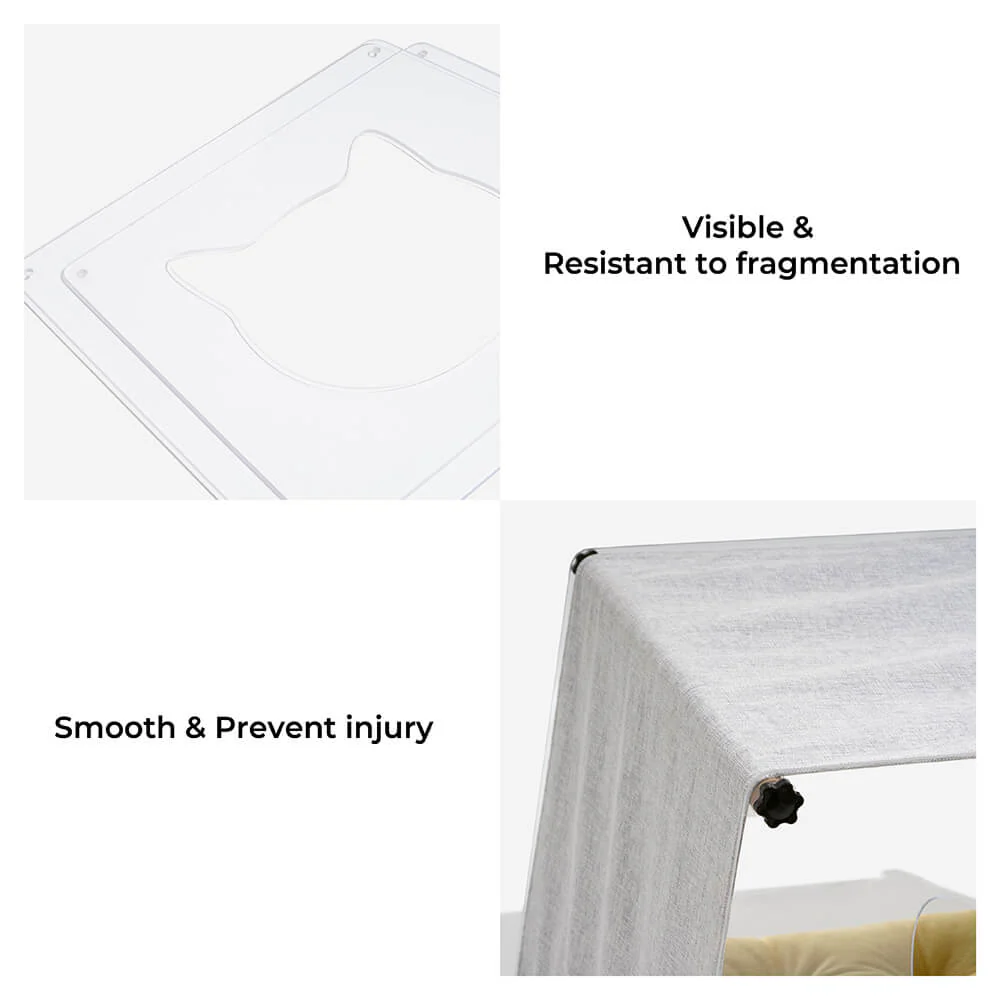 Acrylic Indoor Simple Solid Wood Structure Cat House - Image 4