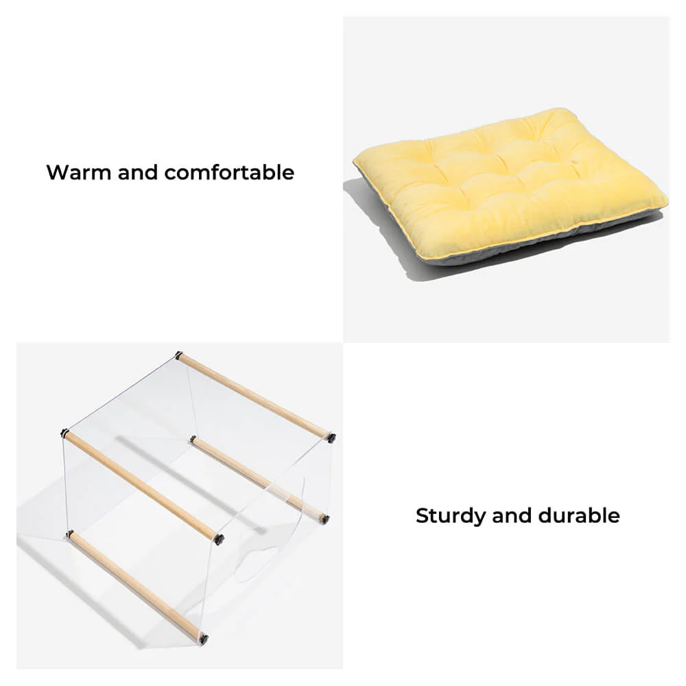 Acrylic Indoor Simple Solid Wood Structure Cat House - Image 5