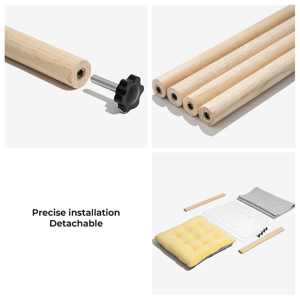 Acrylic Indoor Simple Solid Wood Structure Cat House - Image 6