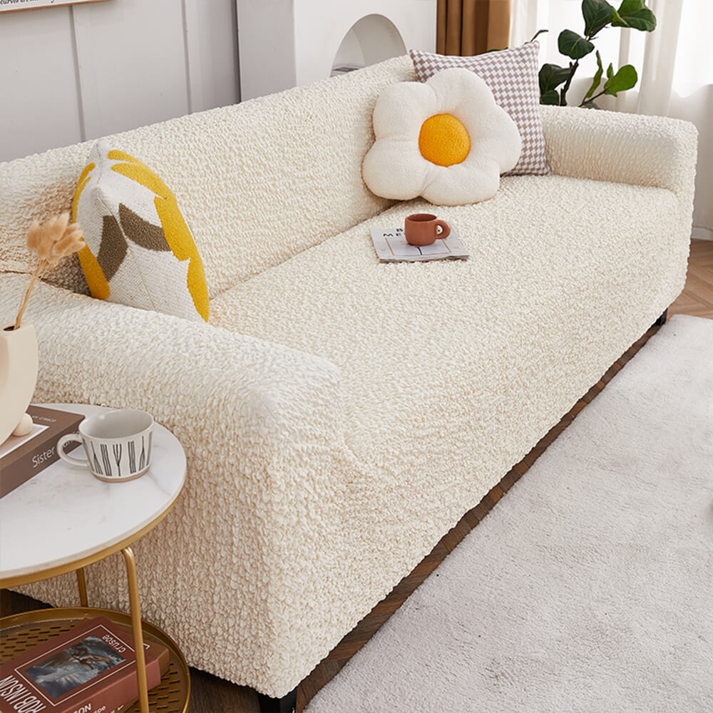 All-Season Cloud Bubble Textured Stretch Full-Cover Couch Cover - Image 8