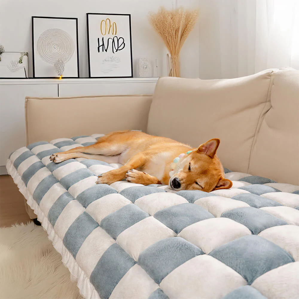 All-Season Plaid Pet Mat Scratch-Resistant Protector Couch Cover - Image 4