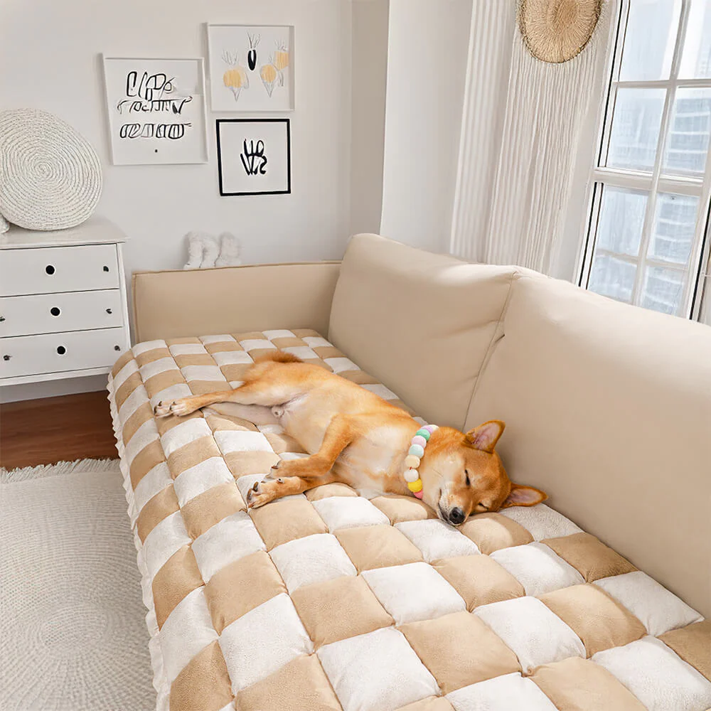All-Season Plaid Pet Mat Scratch-Resistant Protector Couch Cover - Image 7