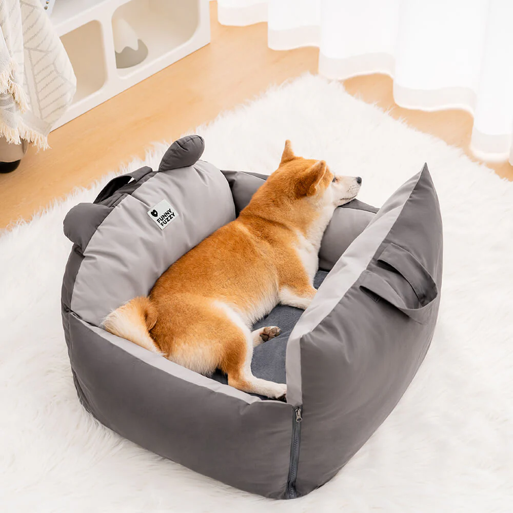 Bear Ears Pet Car Safety Bed Dog Car Seat Bed - Image 9