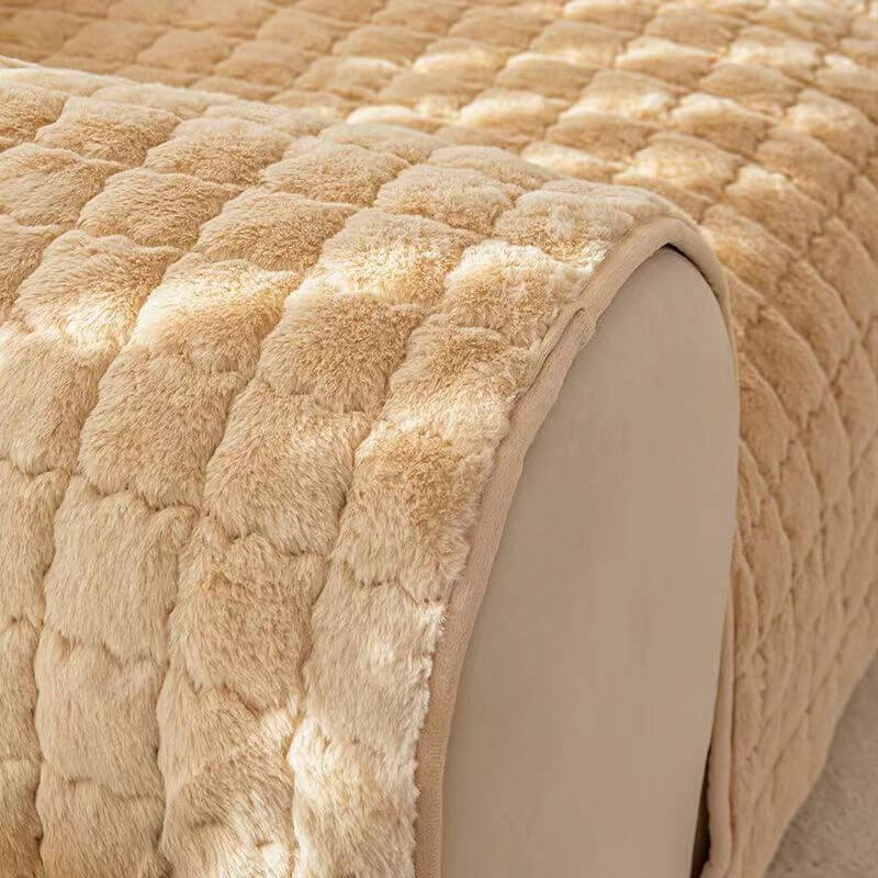 Biscuit Plush Soft Non-Slip Couch Cover - Image 8