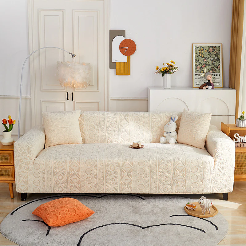 Bohemian Jacquard Stretch Full-Cover Anti-Slip Couch Cover With Pillowcase - Image 12