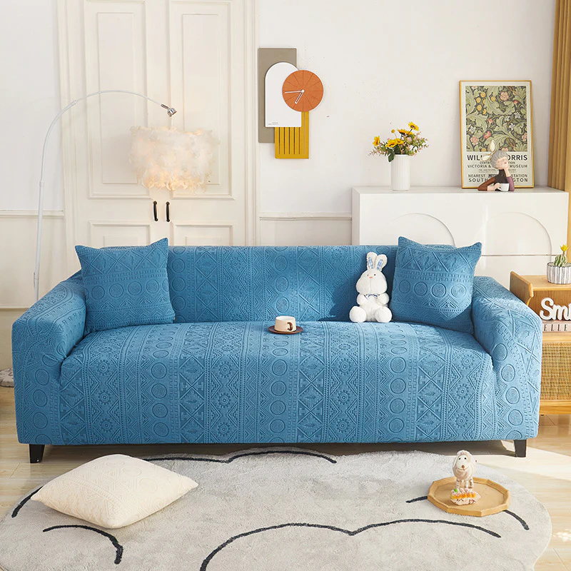 Bohemian Jacquard Stretch Full-Cover Anti-Slip Couch Cover With Pillowcase - Image 13