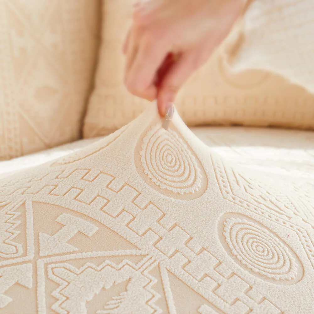 Bohemian Jacquard Stretch Full-Cover Anti-Slip Couch Cover With Pillowcase - Image 3