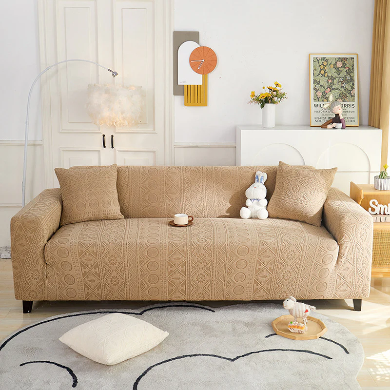 Bohemian Jacquard Stretch Full-Cover Anti-Slip Couch Cover With Pillowcase - Image 6