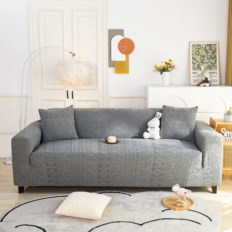 Bohemian Jacquard Stretch Full-Cover Anti-Slip Couch Cover With Pillowcase - Image 7