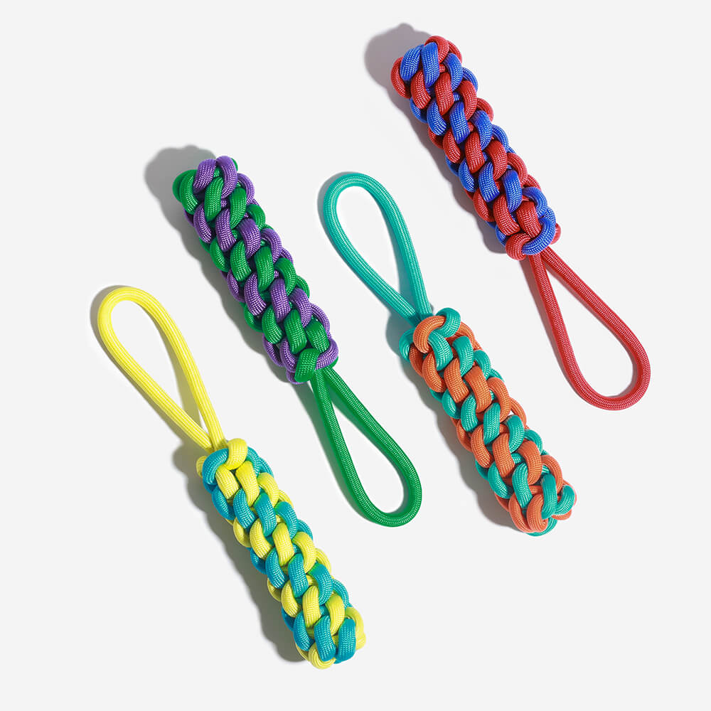 Braided Rope Stick Tug Dog Toy - Color Clash - Image 6