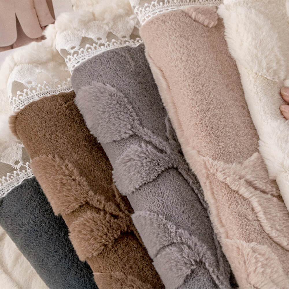 Branch Jacquard Elegant Decorative Plush Non-Slip Couch Cover - Image 6