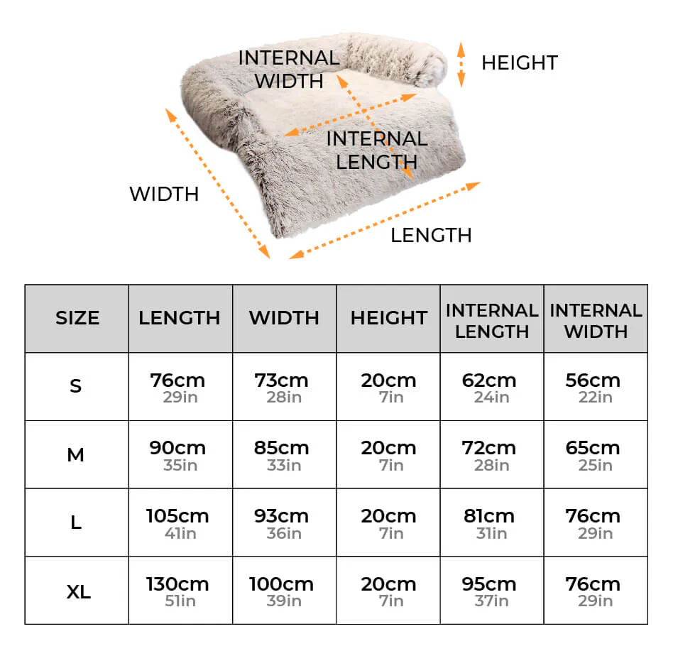 Calming Furniture Protector Dog Bed - Fuzzy Backrest - Image 13