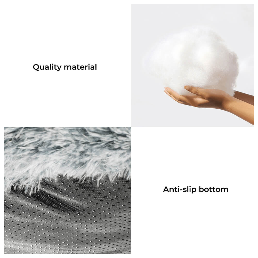 Calming Furniture Protector Dog Bed - Fuzzy Backrest - Image 6