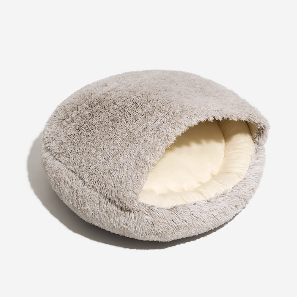 Calming Plush Semi-Enclosed Pet Nest Pita Bed For Dogs - Image 6