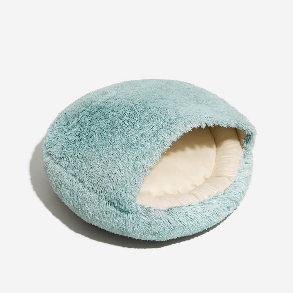 Calming Plush Semi-Enclosed Pet Nest Pita Bed For Dogs - Image 7