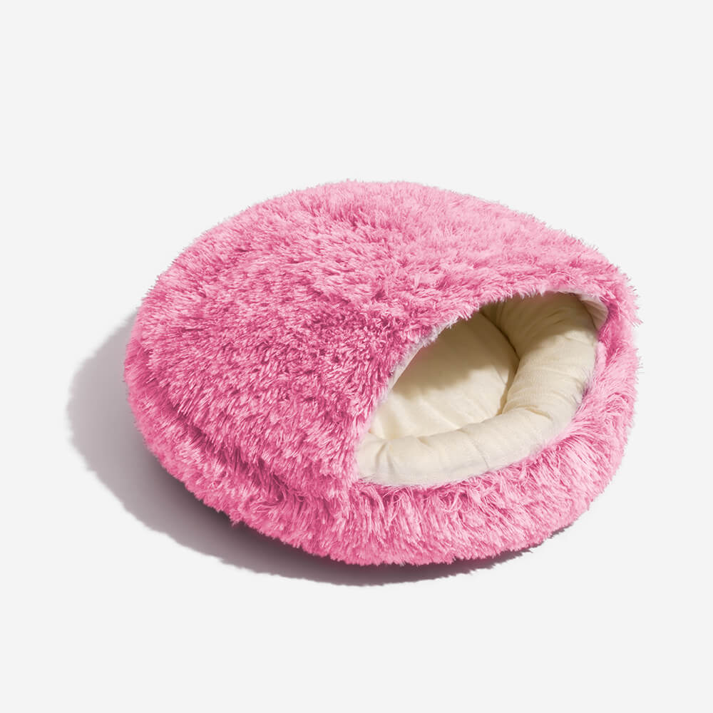 Calming Plush Semi-Enclosed Pet Nest Pita Bed For Dogs - Image 9