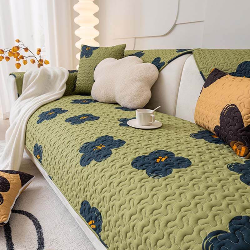 Caramel Macchiato Cotton Non-slip Couch Cover - Image 7