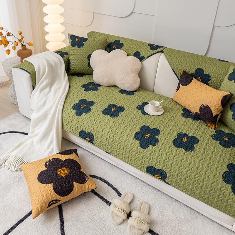 Caramel Macchiato Cotton Non-slip Couch Cover - Image 8