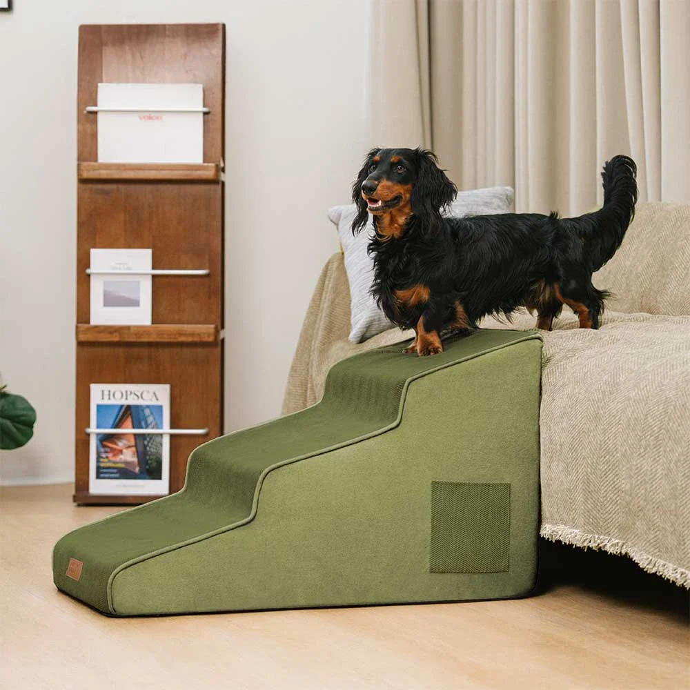 Chenille Extra Wide Non-Slip Removable Sponge Pet Stairs - SafeRamp - Image 7
