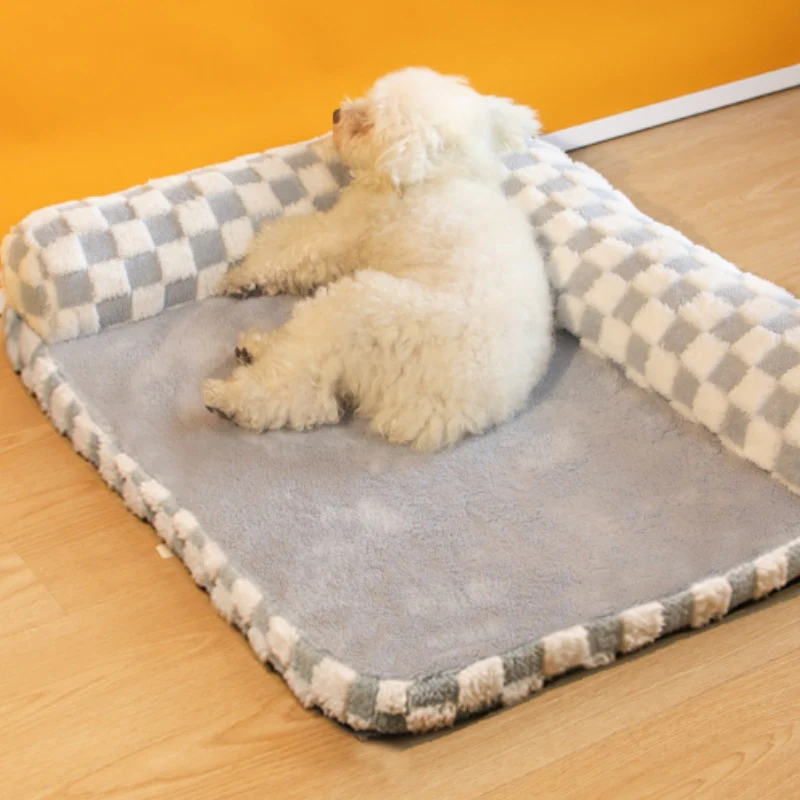 Chequerboard Soft Neck Guard Large Dog Pillow Bed - Image 6
