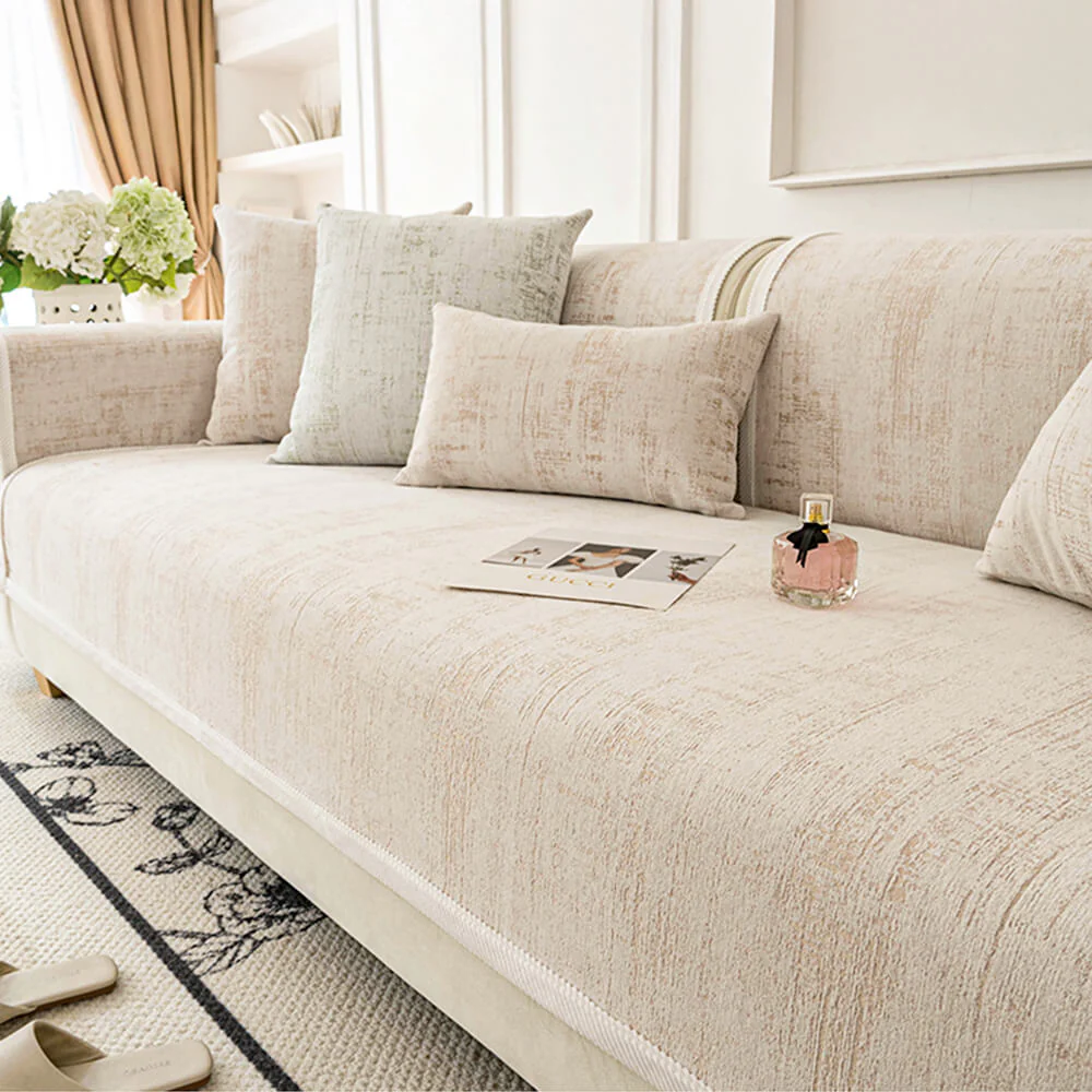 Classic Fashion Textured Thick Chenille Couch Cover - Image 7