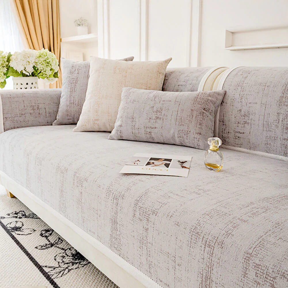 Classic Fashion Textured Thick Chenille Couch Cover - Image 8