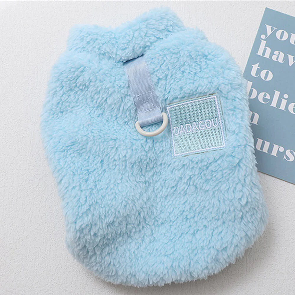 Comfortable and Stylish Fuzzy Dog Vest - Perfect for Winter Walks - Image 12