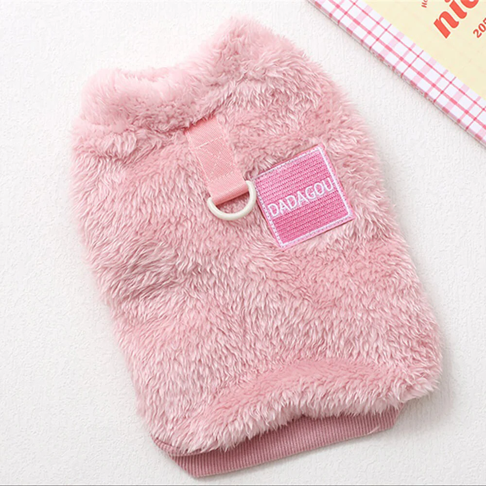 Comfortable and Stylish Fuzzy Dog Vest - Perfect for Winter Walks - Image 13