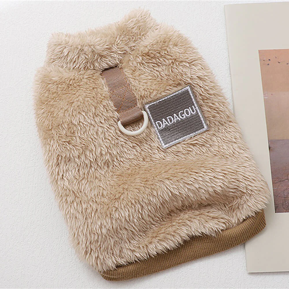 Comfortable and Stylish Fuzzy Dog Vest - Perfect for Winter Walks - Image 14