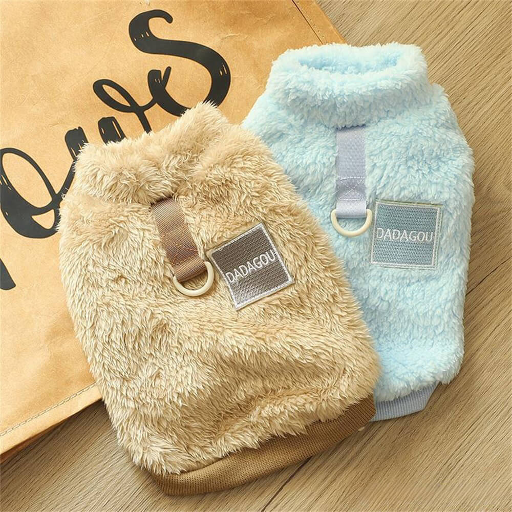 Comfortable and Stylish Fuzzy Dog Vest - Perfect for Winter Walks - Image 15