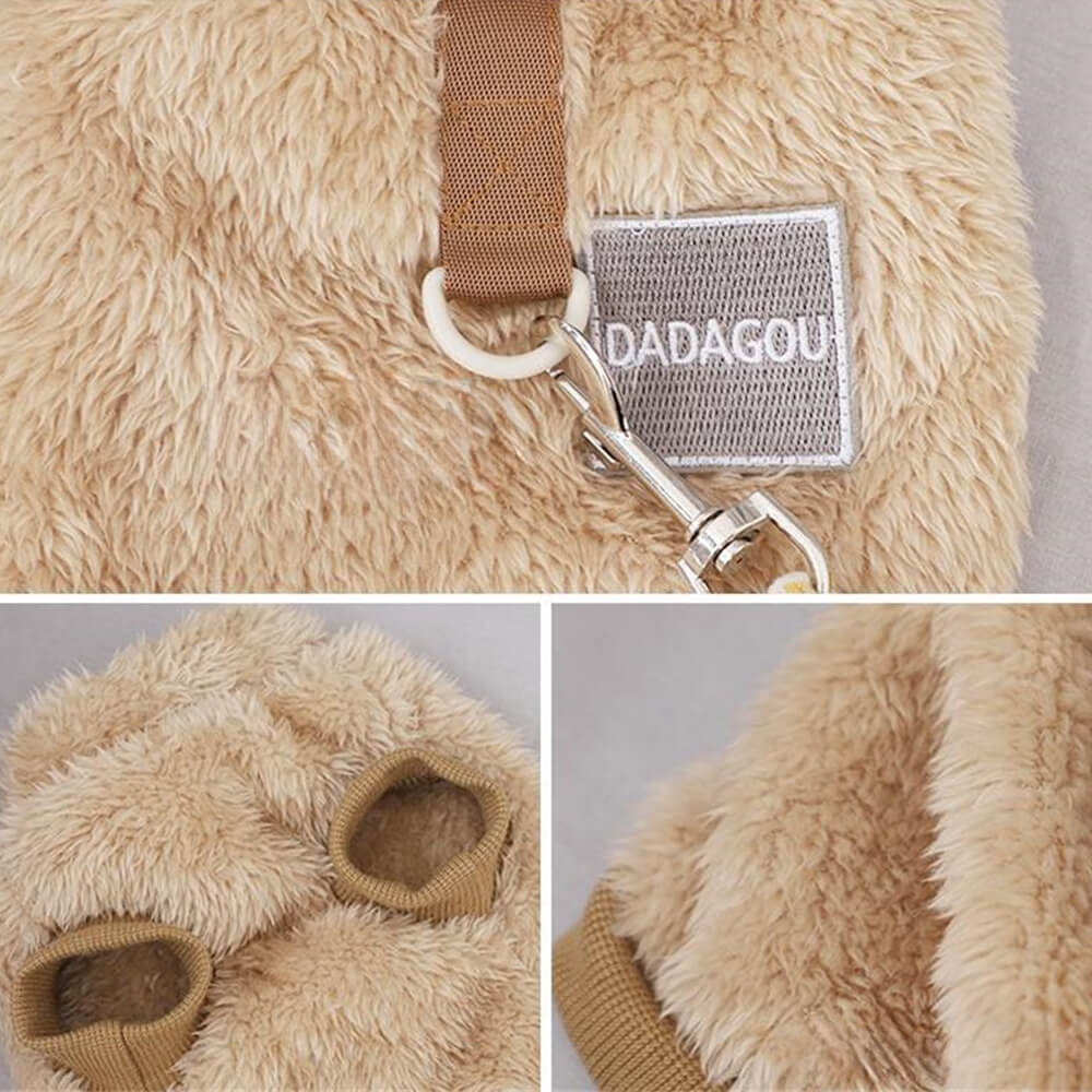 Comfortable and Stylish Fuzzy Dog Vest - Perfect for Winter Walks - Image 5