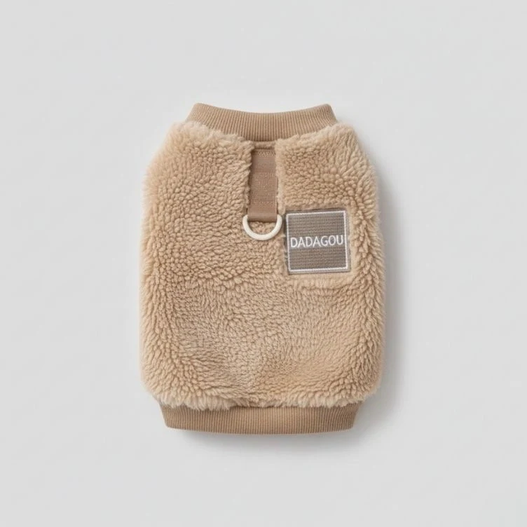 Comfortable and Stylish Fuzzy Dog Vest - Perfect for Winter Walks - Image 7