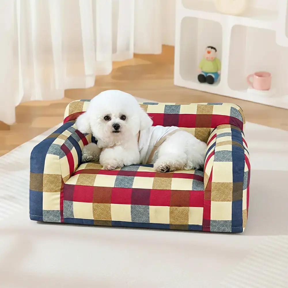 Cotton Canvas Fabric Breathable Scratch-Resistant Dog Sofa Bed - Image 7