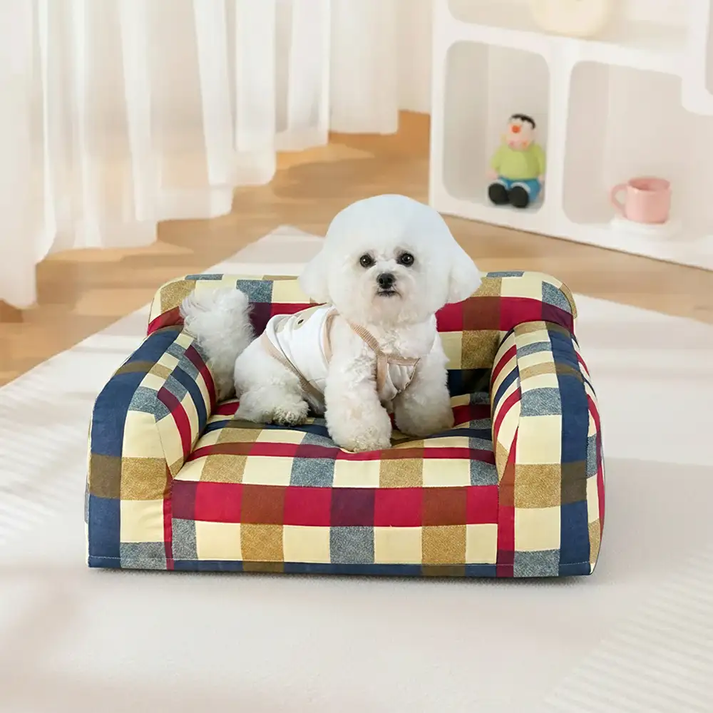 Cotton Canvas Fabric Breathable Scratch-Resistant Dog Sofa Bed - Image 8