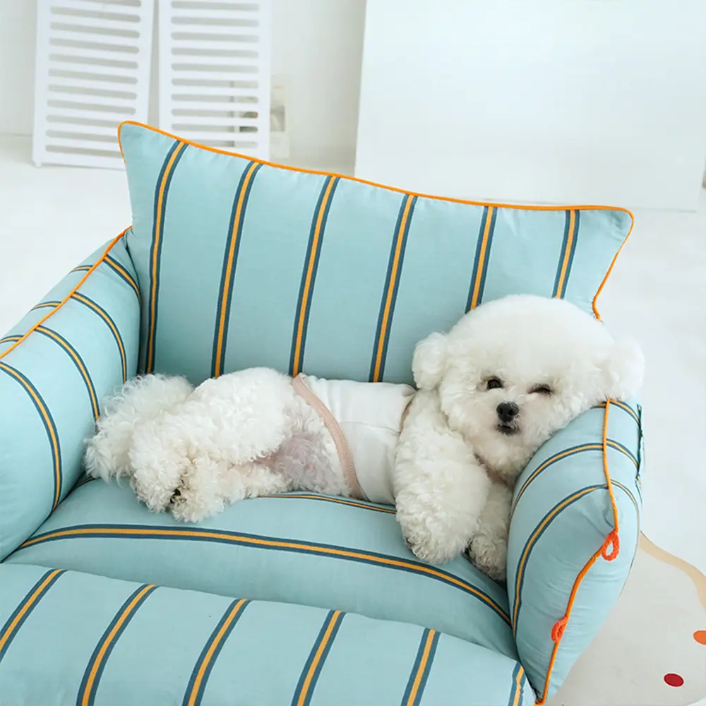 Cotton Comfort Calming Bed Dog Sofa Bed - Image 3