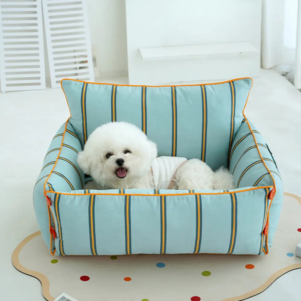 Cotton Comfort Calming Bed Dog Sofa Bed - Image 8