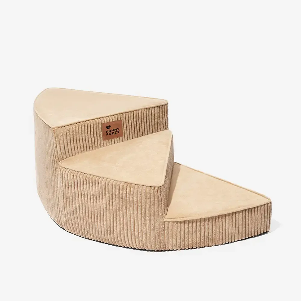 Cozy Corduroy Joint-Friendly Removable Spiral Pet Stairs - CreamyStep - Image 25