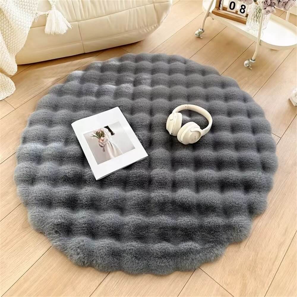 Creamy Style Chunky Round Plush Rug - Image 3