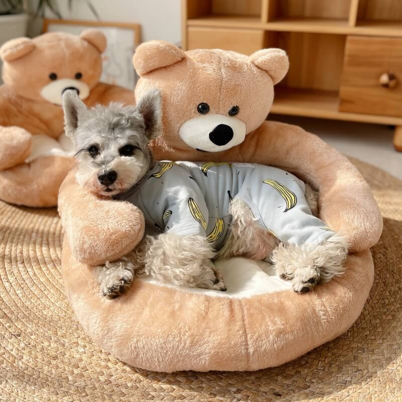 Cute Detachable Cuddle Bear Cat Bed - Image 10