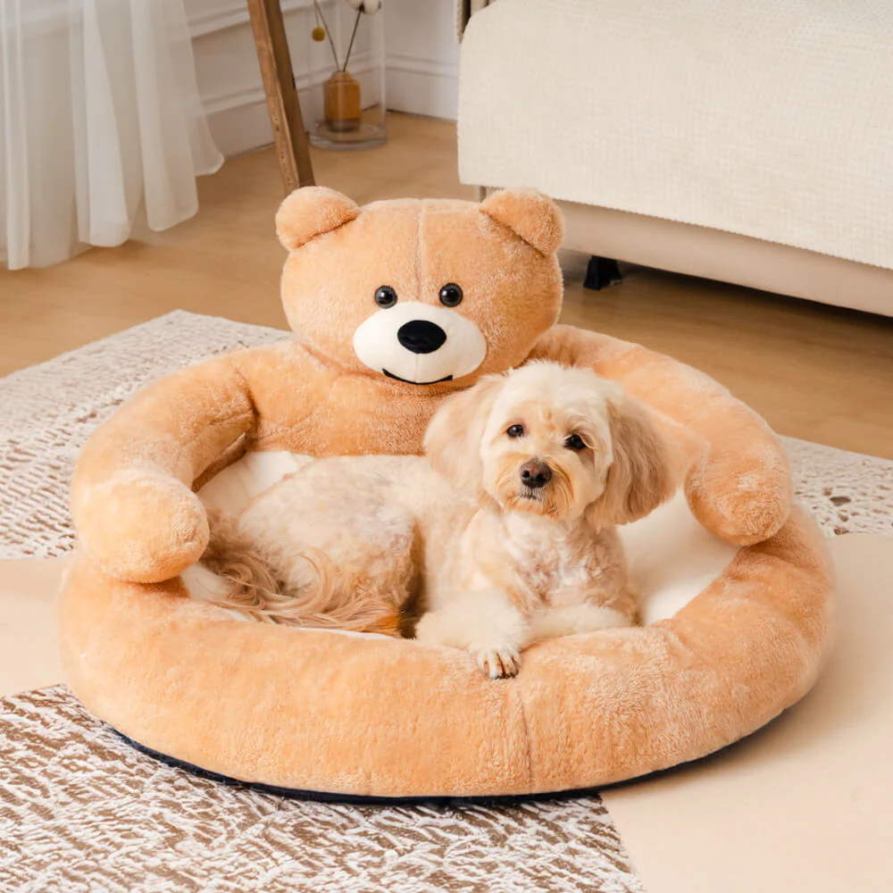 Cute Detachable Cuddle Bear Cat Bed - Image 11