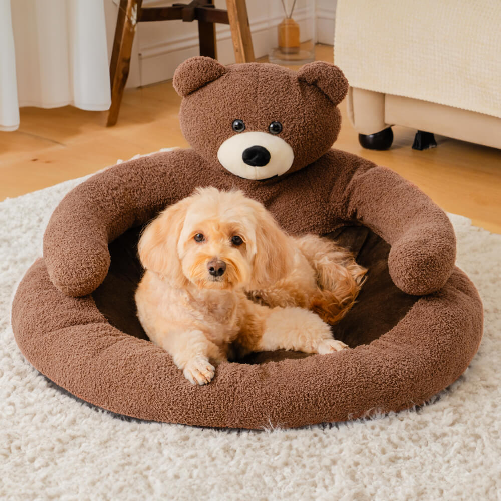 Cute Detachable Cuddle Bear Cat Bed - Image 12