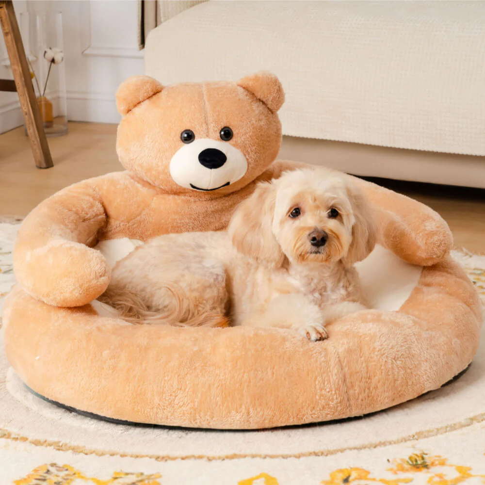Cute Detachable Cuddle Bear Cat Bed - Image 3