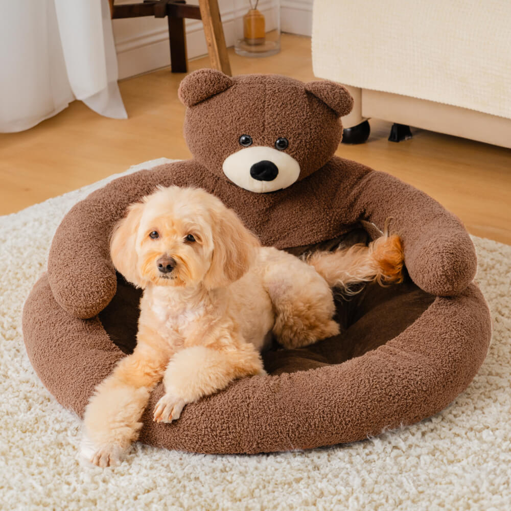 Cute Detachable Cuddle Bear Cat Bed - Image 4