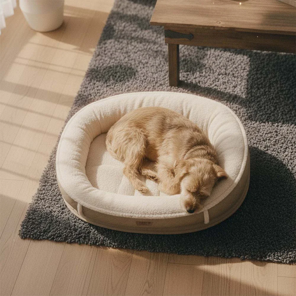 Deluxe Faux Leather & Plush Removable Orthopedic Donut Dog Bed - WarmNest - Image 10