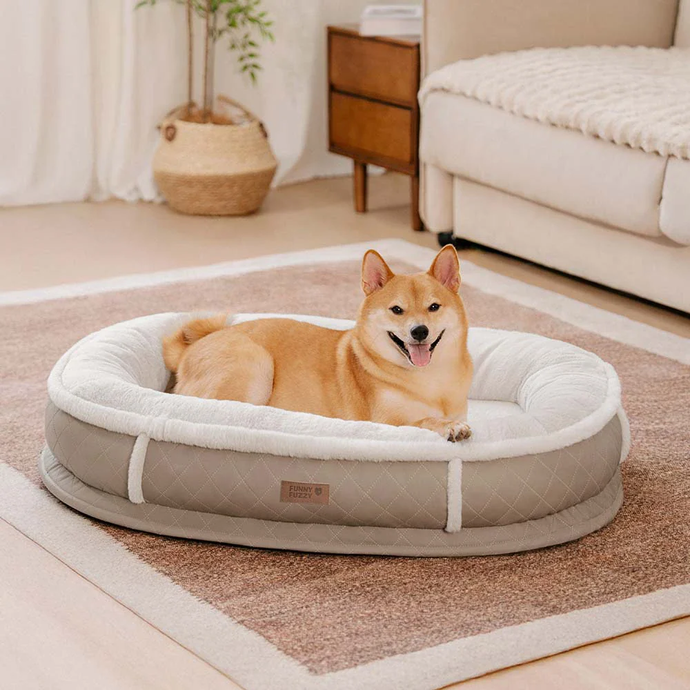 Deluxe Faux Leather & Plush Removable Orthopedic Donut Dog Bed - WarmNest - Image 12