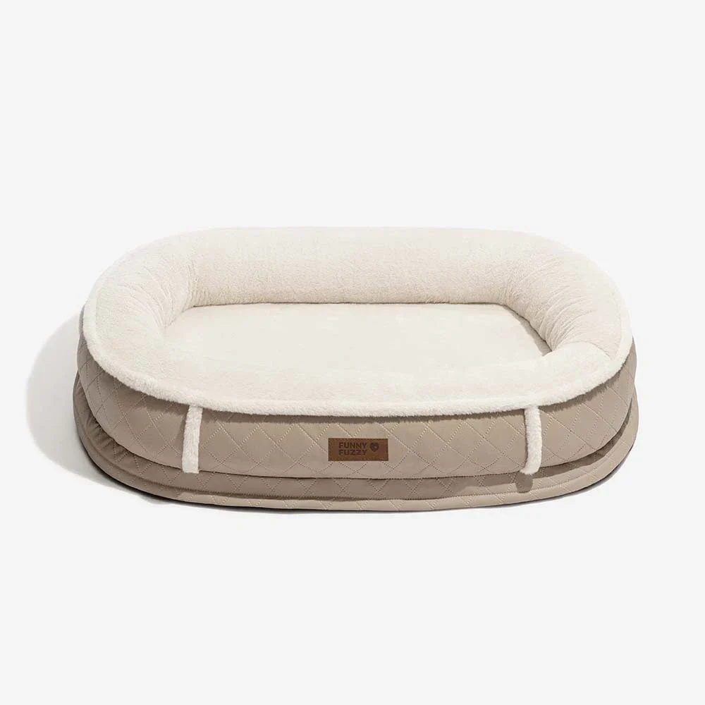 Deluxe Faux Leather & Plush Removable Orthopedic Donut Dog Bed - WarmNest - Image 13