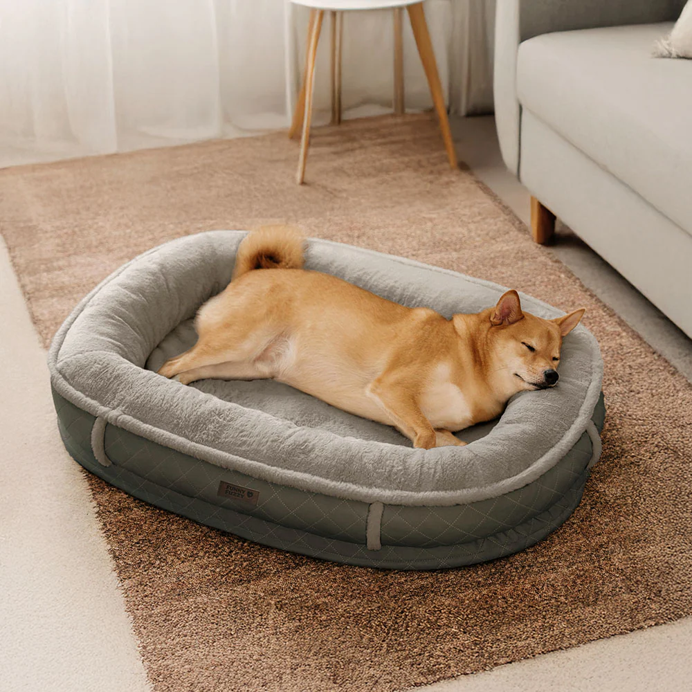 Deluxe Faux Leather & Plush Removable Orthopedic Donut Dog Bed - WarmNest - Image 14
