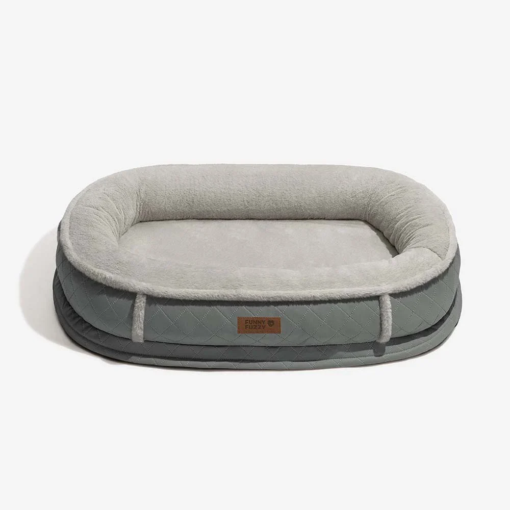 Deluxe Faux Leather & Plush Removable Orthopedic Donut Dog Bed - WarmNest - Image 15