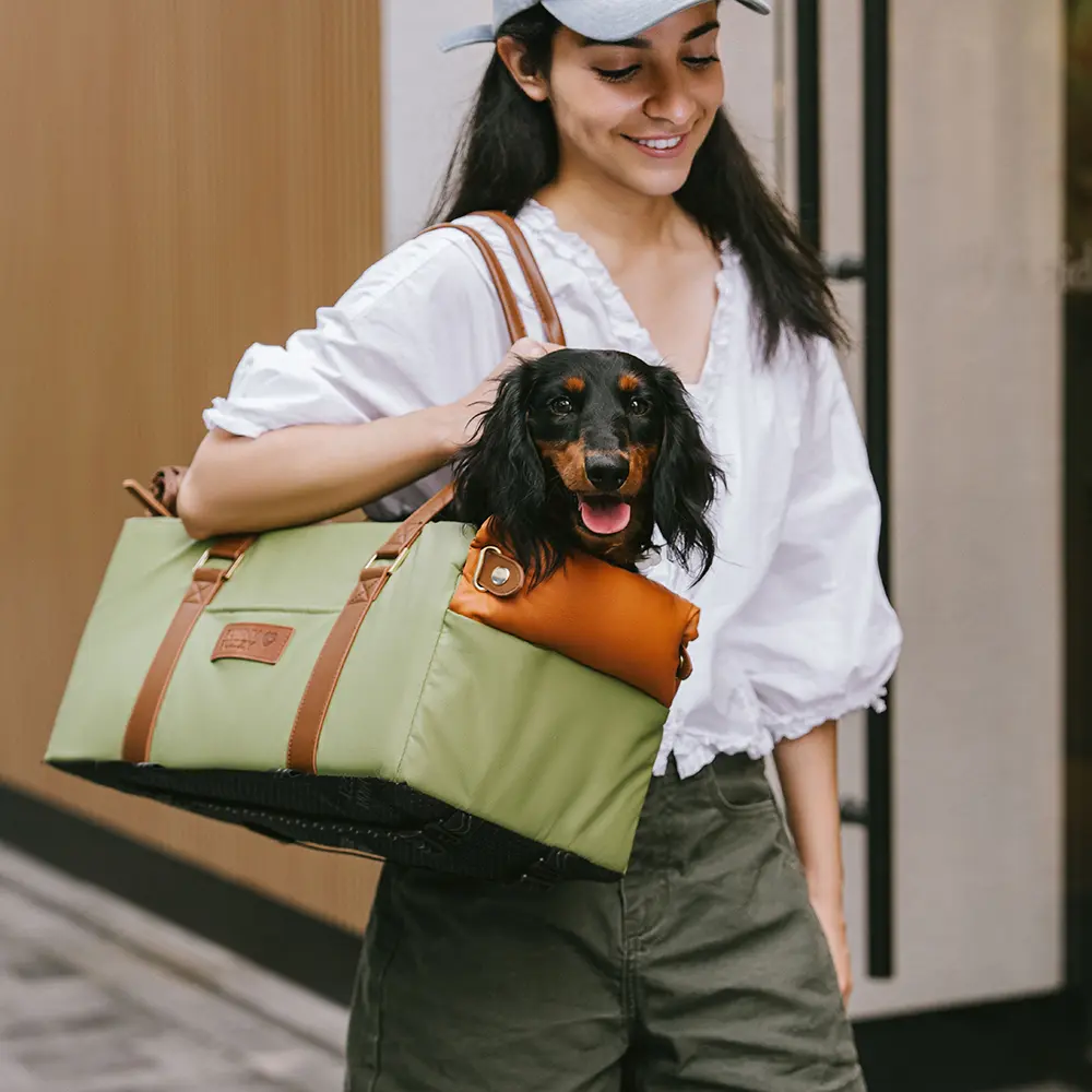 Deluxe Faux Leather Safety Center Console Pet Car Seat and Carrier - Urban Voyager - Image 13