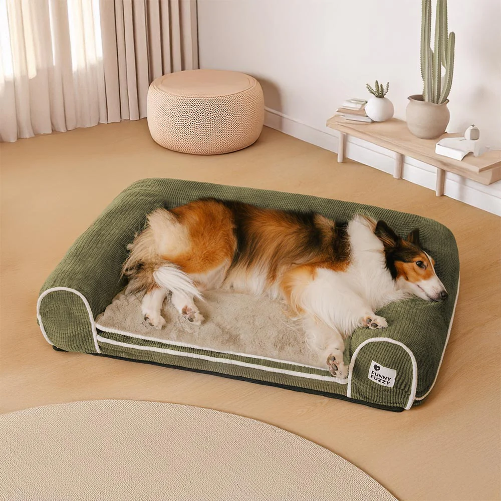 Deluxe Flannel Double-Layer Orthopedic Dog Sofa Bed - Image 13
